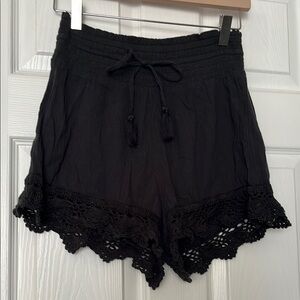 Aerie chiffon lace trim shorts